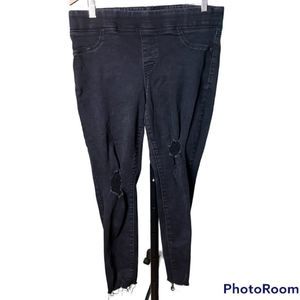 Old Navy Women's Size 14 Rockstar Super Skinny Jeggings Jeans Black Mid Rise